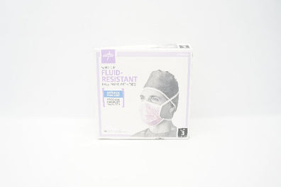 Medline NON27712 Surgical Fluid-Resistant Face Mask W/Ties Level 3-Box of 50